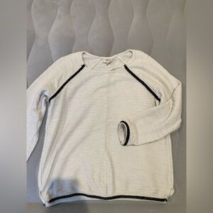 Style & Co Light Sweater Piping Detail S